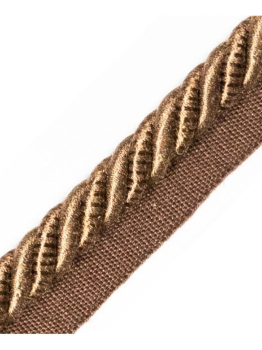Scalamandre Ambiance Cord With Tape A Chocolat Trim Sample PL60590673