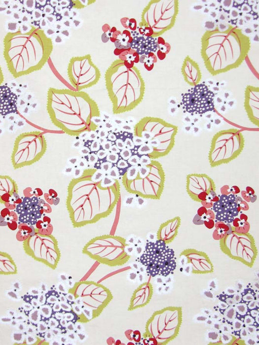 Grey Watkins Miranda - Printed Embroidery Red & Violet Fabric Sample PQHYDR0003