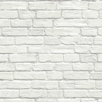 Seabrook Designs Industrial Faux Brick Prepasted Off-white Wallpaper PR10800