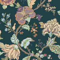 Seabrook Designs Lana Jacobean Victorian Jade Wallpaper PR12504