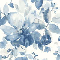 Seabrook Designs Watercolor Garden Bluestone Wallpaper PR12702