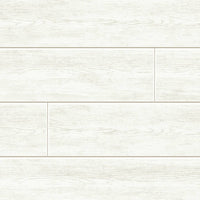 Seabrook Designs Coastal Faux Shiplap Alabaster Wallpaper PR13000
