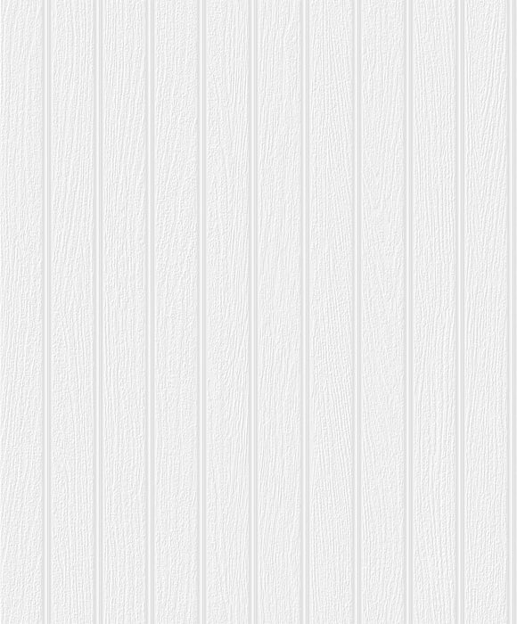 Seabrook Designs Faux Beadboard White Wallpaper Sample PW20100