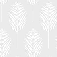 Seabrook Designs Palm Leaf White Wallpaper PW20600