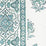 Home Couture Persian Flower With Border Multi Aquas Fabric HC3000C-02