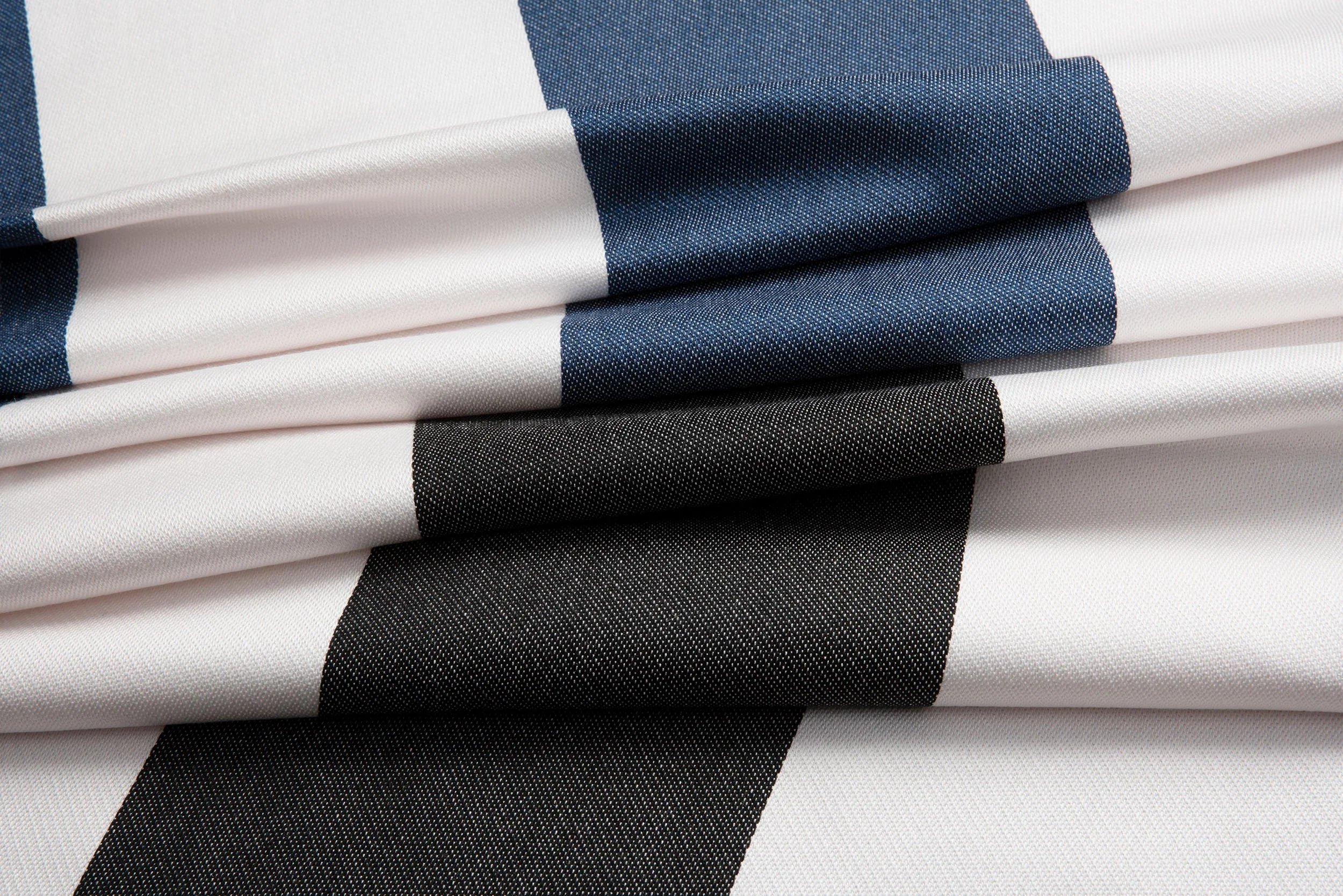 Link Outdoor Plain Stripe Noir Fabric 550-25