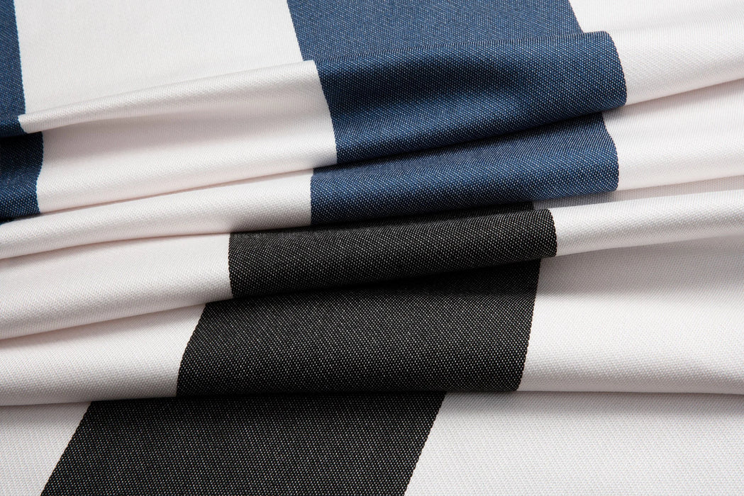 Link Outdoor Plain Stripe Noir Fabric 550-25