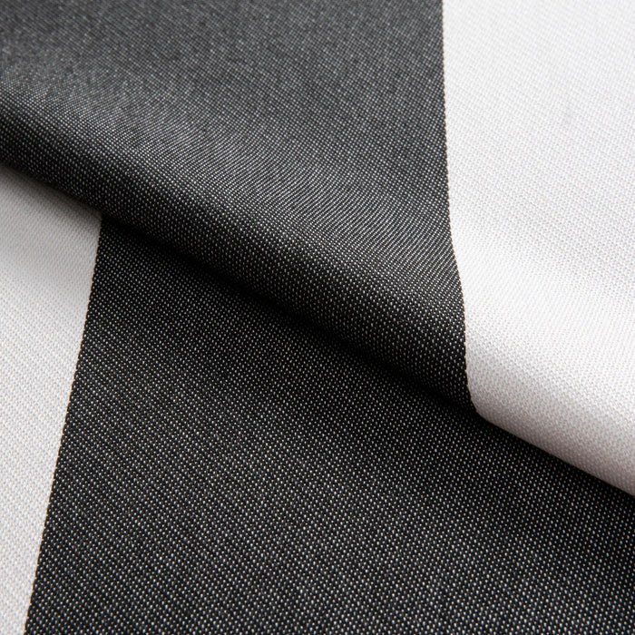 Link Outdoor Plain Stripe Noir Fabric 550-25