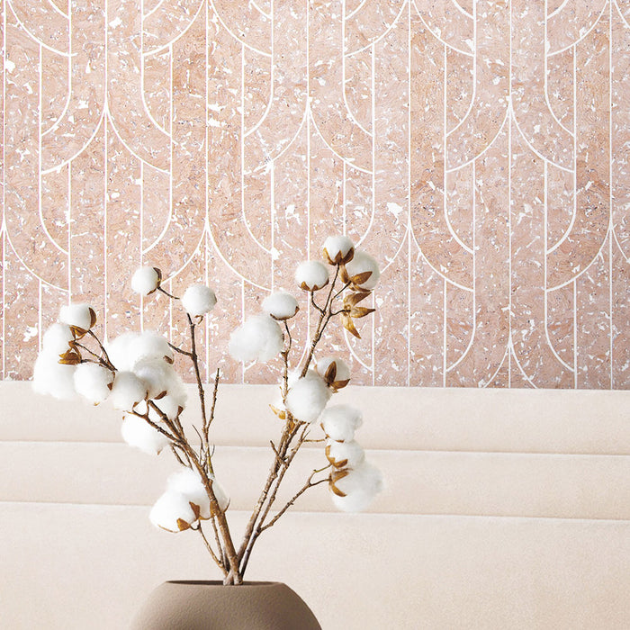 Maya Romanoff Porto Deco Nebbiolo Natural Wallpaper MR-PD-1604