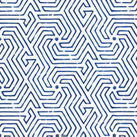 China Seas Maze Navy Wallpaper 2510-15WP