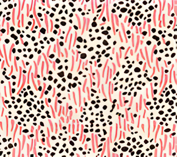 China Seas Trilby Pink Lines Brown Dots Fabric 3030-12