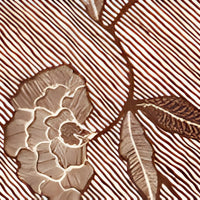 China Seas Flores Ii Brown Cream Fabric 4060CU-09