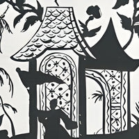 China Seas Lyford Pagoda Petite Black Fabric 6600-15