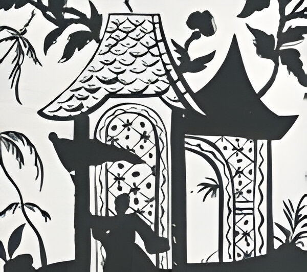 China Seas Lyford Pagoda Petite Black Fabric 6600-15