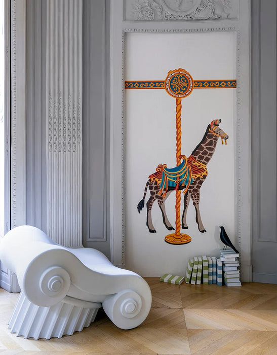 Pierre Frey La Girafe Du Carrousel Multicolore Wallpaper Sample FP247001