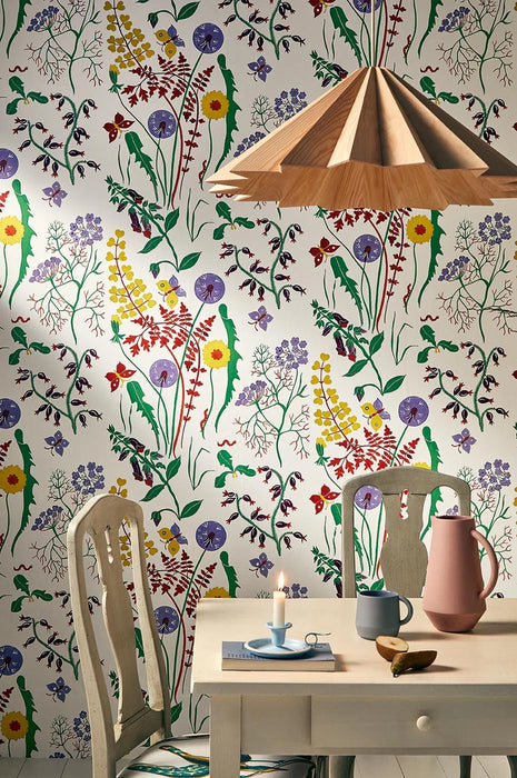 Pierre Frey Pre D'Ete Multicolore Wallpaper Sample FP228001