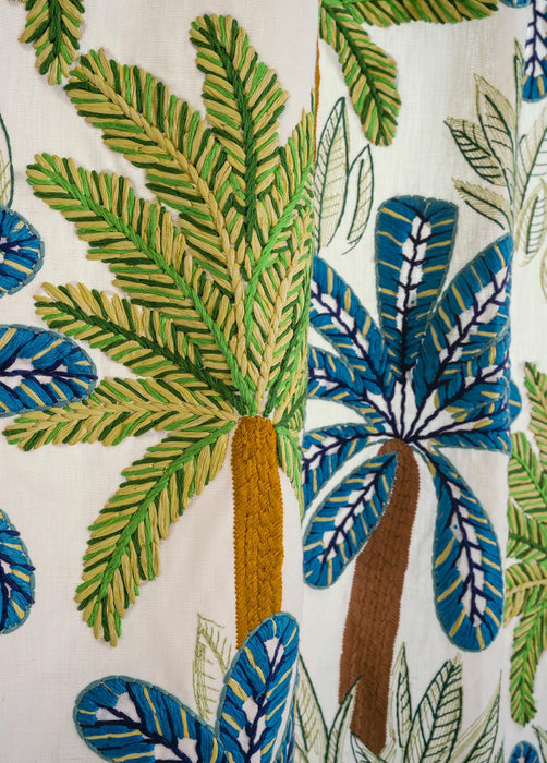 Pierre Frey Tahiti Bleu Vert Fabric Sample F3739001
