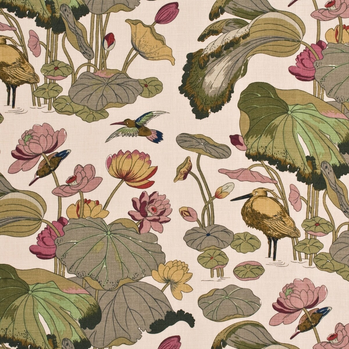 GP & J Baker Nympheus - Linen Biscuit/Taupe Fabric R1206.2.0