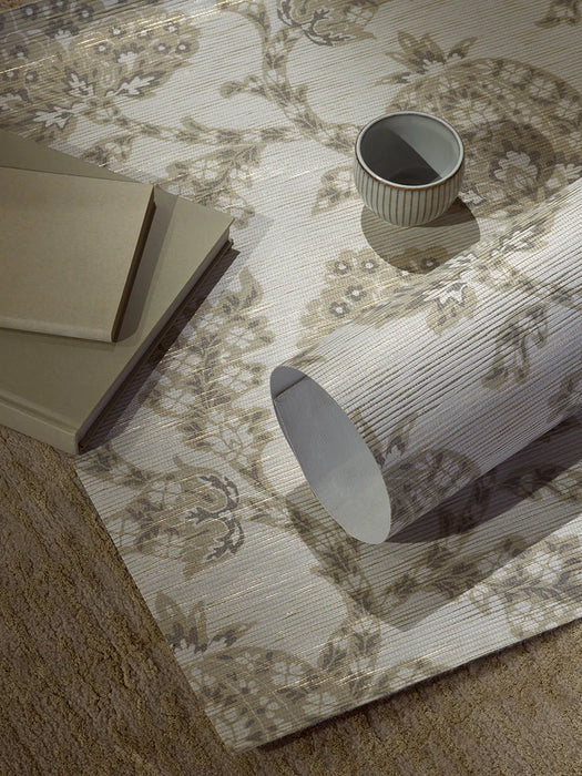 Pierre Frey Les Azalees Grege Wallpaper Sample FP243001