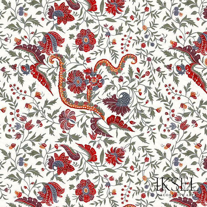 Schumacher Indienne Red Fabric RF306CR52