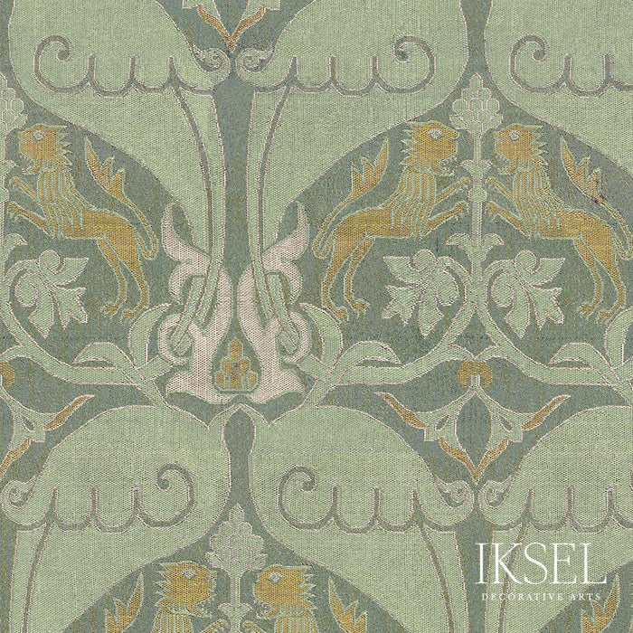Schumacher Nasrid Lions Sage Fabric RF916CR60