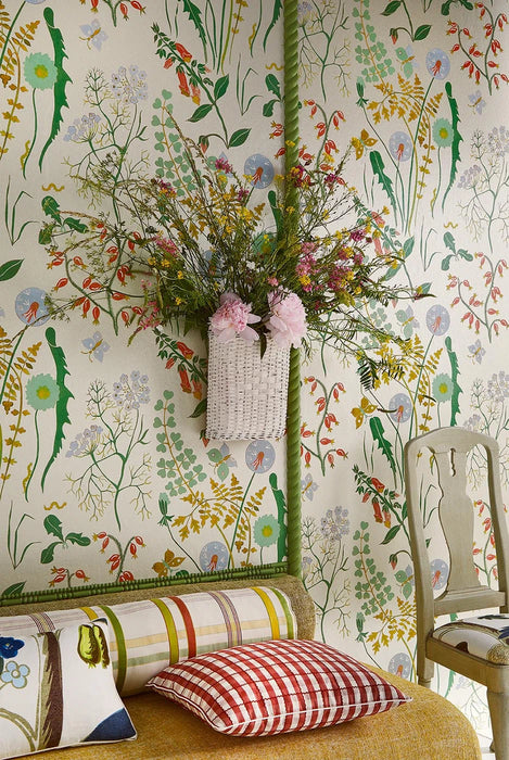 Pierre Frey Pre D'Ete Nacre Glacier Wallpaper FP222001