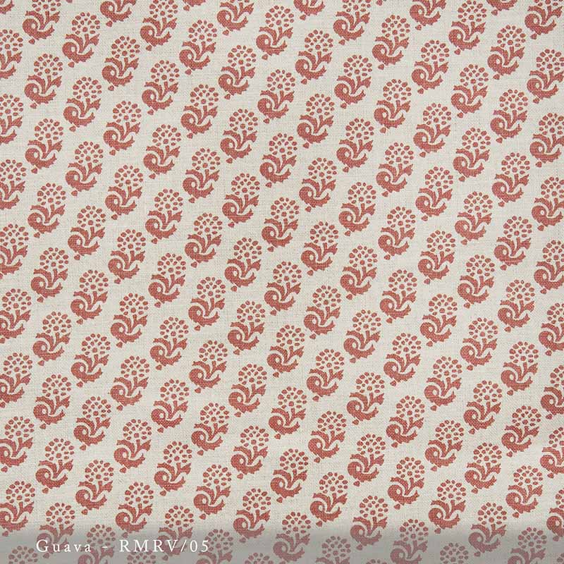 Lisa Fine Rambagh Reverse Guava Fabric Sample RMRV-05