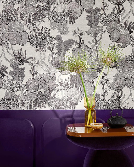 Pierre Frey Punta Cana Encre Wallpaper Sample FP007001