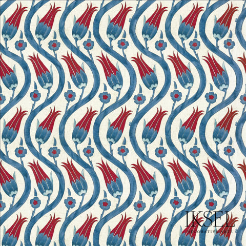 Schumacher Iznik Lale Original Wallpaper Sample RW109CS01-255