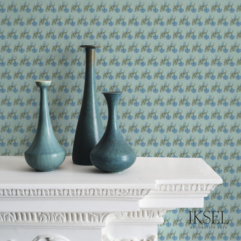 Schumacher Carnation & Tulip Original Wallpaper Sample RW203CS01-255