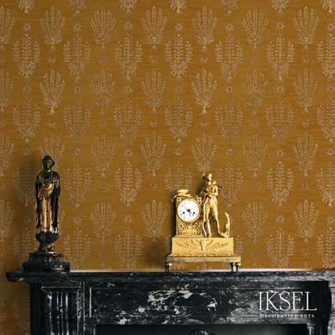 Schumacher Roxelane Saffron Wallpaper Sample RW205CR66-255