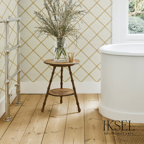 Schumacher Jali Sat Bone Wallpaper Sample RW326CS21-255