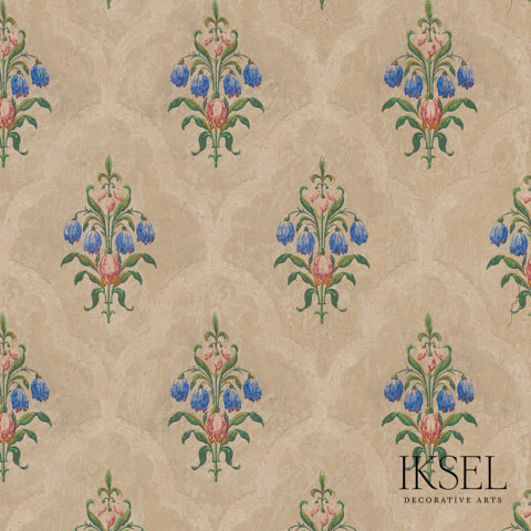 Schumacher Louis Xvi Prairie Bouquet Original Wallpaper Sample RW411CS01-255