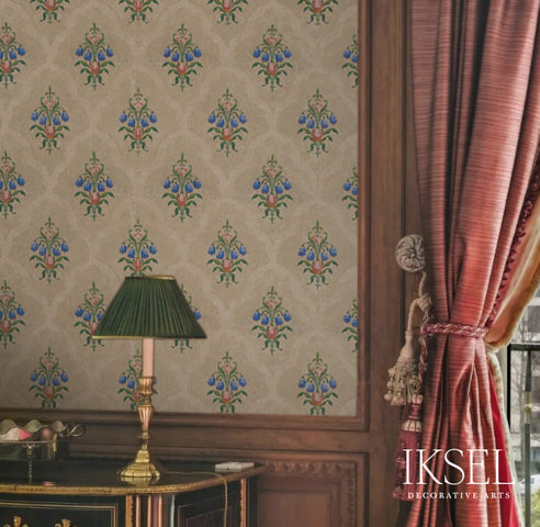 Schumacher Louis Xvi Prairie Bouquet Original Wallpaper Sample RW411CS01-255