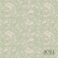 Iksel Bukhara Nile Green-Stone Wallpaper RW540CR47-255