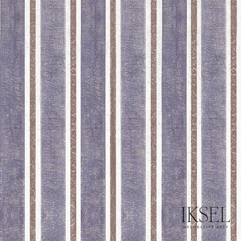 Schumacher Kubilai's Stripe Mauve Wallpaper Sample RW713CS73-255