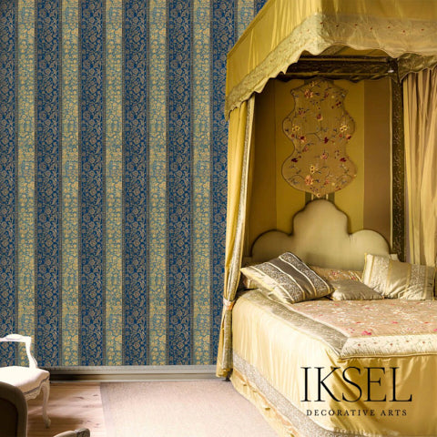 Schumacher Nur Jahan Stripe Original Wallpaper Sample RW922CS01-255