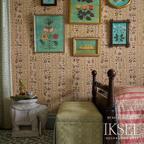 Schumacher Shalimar Stripe Original Wallpaper Sample RW924CS01-255