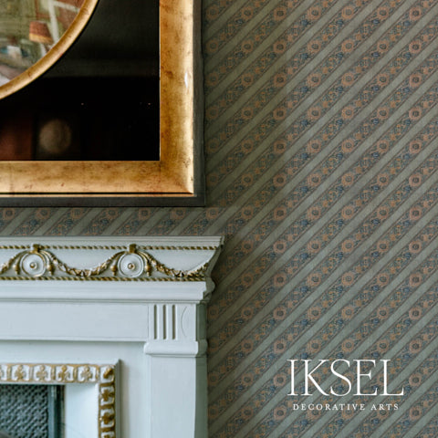 Schumacher Safavid Ribbons Original Wallpaper Sample RW926CS01-255