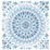 Seabrook Designs Mandala Boho Tile Fabric Cerulean And Washed Denim Fabric RY32302F