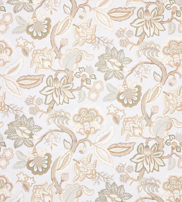 Old World Weavers Hillside Crewel Ivory Fabric S7HILL0003