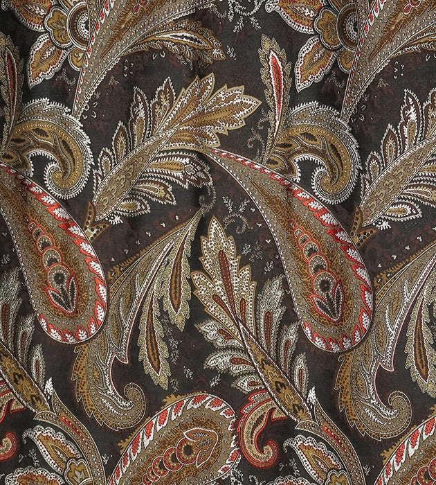 Old World Weavers Paisiello Black Coral Fabric Sample SB10580001
