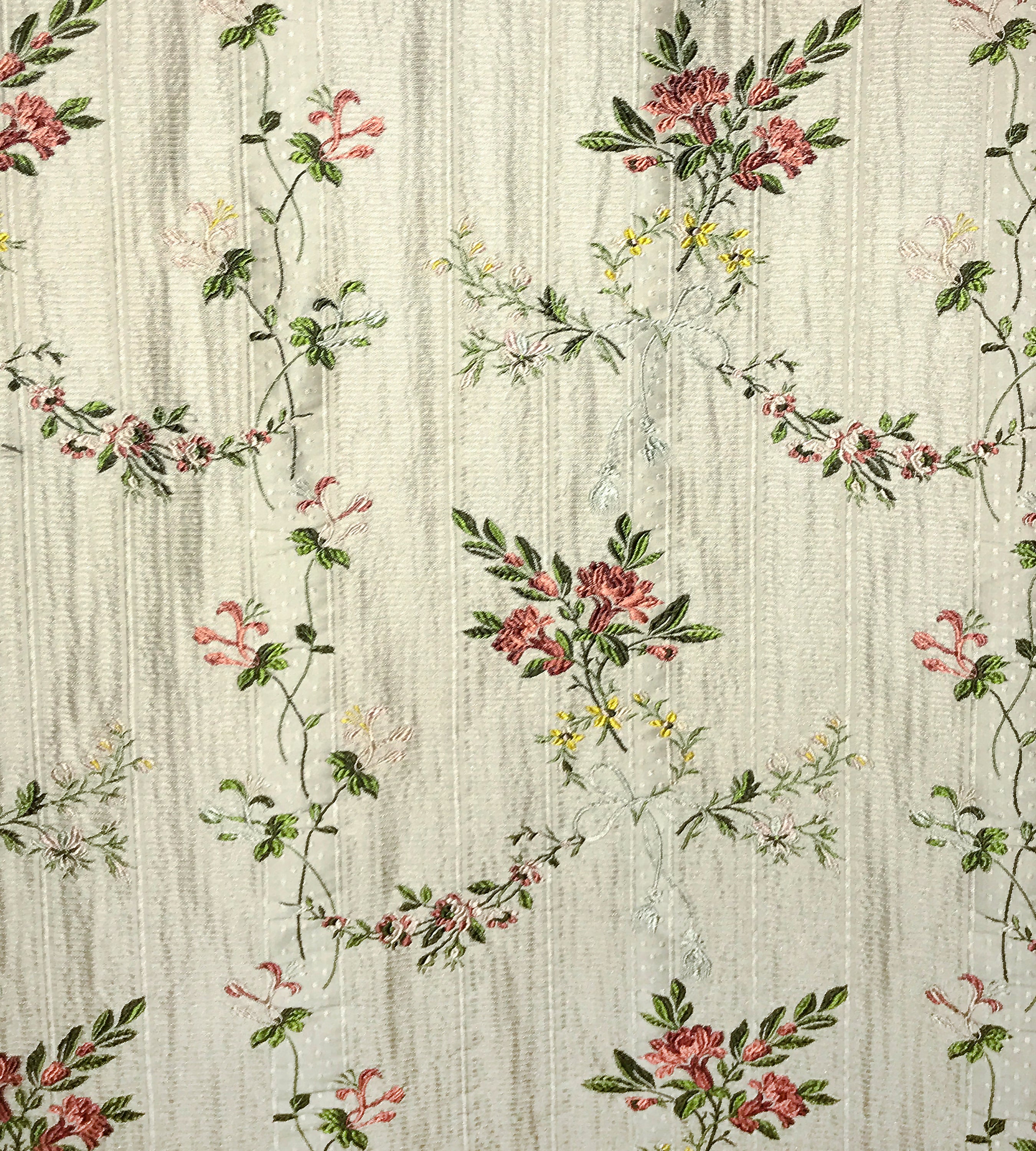 Old World Weavers Broche Orleans Multi On White Fabric Sample SB93260001