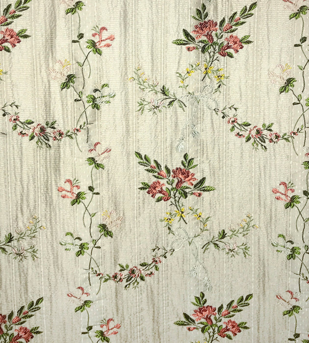 Old World Weavers Broche Orleans Multi On White Fabric Sample SB93260001