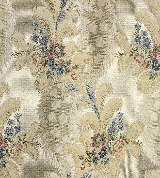 Old World Weavers Cheverny Rose,Blue,Ivory Fabric Sample SB02890006