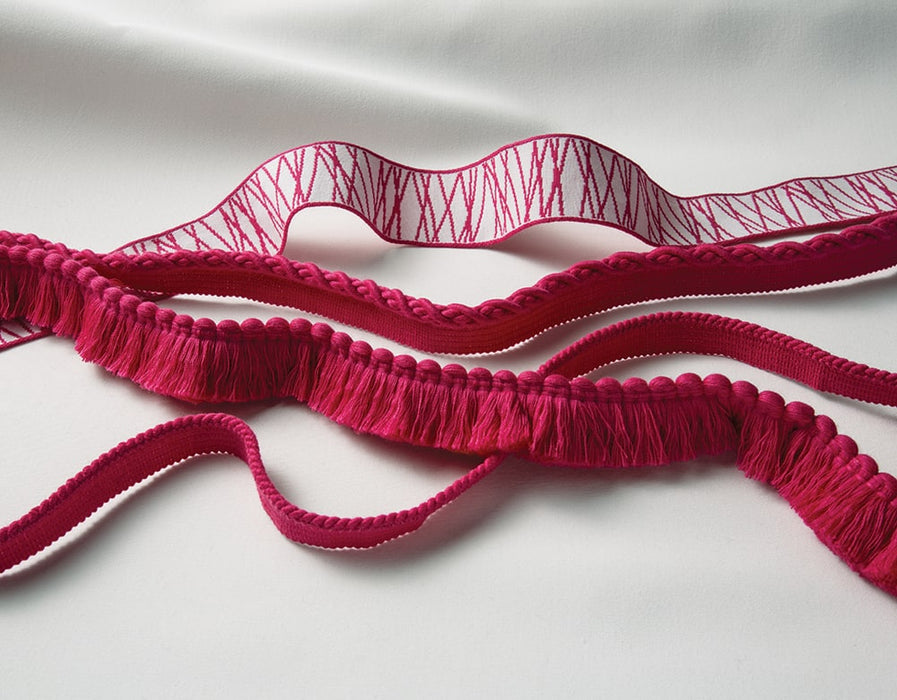 Perennials Spiral Cord Red Coral Fabric Sample SC-166
