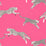 Scalamandre Leaping Cheetah Cotton Print Bubblegum Fabric SC166340003
