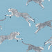 Scalamandre Leaping Cheetah Cotton Print Cloud Nine Fabric Sample SC166340004