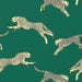 Scalamandre Leaping Cheetah Cotton Print Evergreen Fabric SC166340005