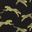 Scalamandre Leaping Cheetah Cotton Print Black Magic Fabric SC166340006